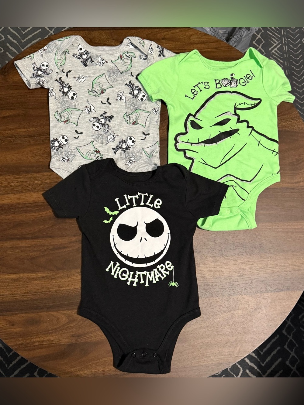 Baby boy nightmare before Christmas Halloween onesie set